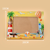 Cadre photo mural et cadre de peinture en résine colorée de forme carrée pour la plage, produit principal de l'usine