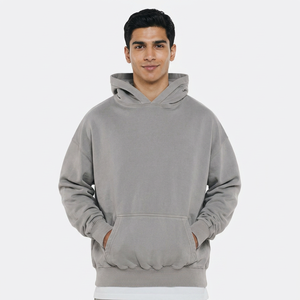 Sudadera con capucha oversize en blanco, con lavado a la piedra, personalizada, con lavado ácido, estilo vintage, con serigrafía - Product Image 1