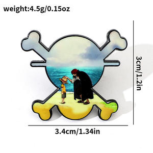 Anime cappello di paglia distintivo in lega pirata Nami Luffy spilla in smalto - Product Image 3