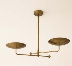 Lustre Sputnik Courbé Antique du XIXe Siècle en Alliage d'Aluminium Écologique, Applique Murale Art Déco - Product Image 1