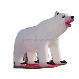 거대한 디스플레이 풍선 흰색 북극곰 풍선 Hongyi 장난감 이벤트 풍선 곰 동물 풍선 모델