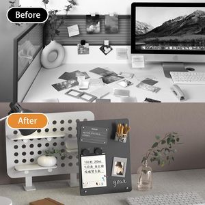 Bản tin từ kim loại bảng đen 11.4x8.3 inch với đứng bàn hiển thị 4 kẹp từ - Product Image 5