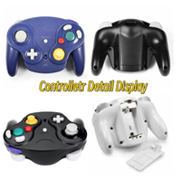 Manette de jeu sans fil 5 couleurs pour console de jeu NGC avec adaptateur 2.4G, manettes de jeu, joystick pour console de jeu vidéo GameCube