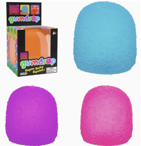 Nee D0h Gumdrop Super Solid Squishy Stress Relief Toy 8+ Years Unisex TPE Fidget Toy Blue Purple Pink Colors - Product Image 1
