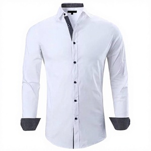 Camisa Casual de Manga Larga para Hombre, Corte Regular, Elástica, Antiarrugas, Transpirable, 100% Algodón Tejido, Cuello con Botones, Botón Único - Product Image 2