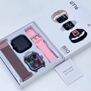 Reloj inteligente GT16 de moda barato con correas duales Correa de acero inoxidable Montre Connecte GTS4 Reloj Smartwatch para hombres y mujeres - Product Image 3