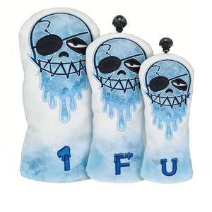 Vente en gros d'usine : Housses de tête de club de golf en cuir PU de haute qualité, personnalisables avec motif et logo, pour Driver, Fairway, Hybride, Bois 1, 3, 5, élastiques - Product Image 1