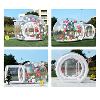 Tente à bulles transparente, intérieur et extérieur, maison à bulles gonflable, ballons de fête pour enfants