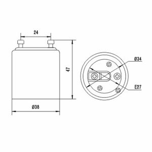 Gu24 để E27 Adapter gu24 để E26 giữ đèn Power Adapter chuyển đổi cơ sở ổ cắm dẫn ánh sáng bóng đèn mở rộng cắm - Product Image 6