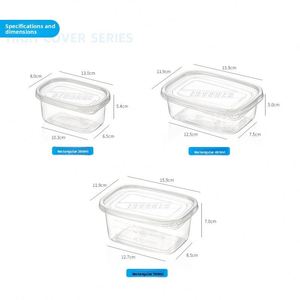 Rectangular 709ml Disposable <b>Microwave</b> Safe Food Container Transparent Plastic Packaging Box for Layered Cake and Fruit Salad - Product Image 4