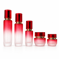 Ensemble de soins de la peau de luxe minimaliste, flacons en verre 120 ml, 100 ml, flacons de sérum et de lotion 40 ml, flacons de lotion et de fond de teint à pompe, personnalisables