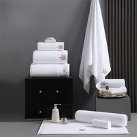 Luxe 100% coton blanc serviettes de bain ensemble visage main bain hôtel serviette ensemble pour salle de bain