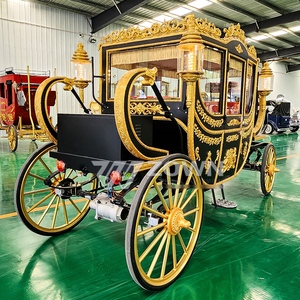 Carruaje de caballos eléctrico de 4 ruedas Royal de lujo negro de alta calidad para turismo de bodas Color personalizado/Logo 4-6 personas - Product Image 4