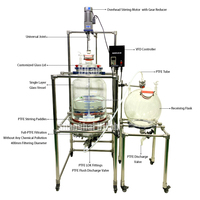 Réacteur en verre de filtration chimique Nutsche pour la filtration, le lavage, la coprecipitation et la synthèse de peptides en phase solide