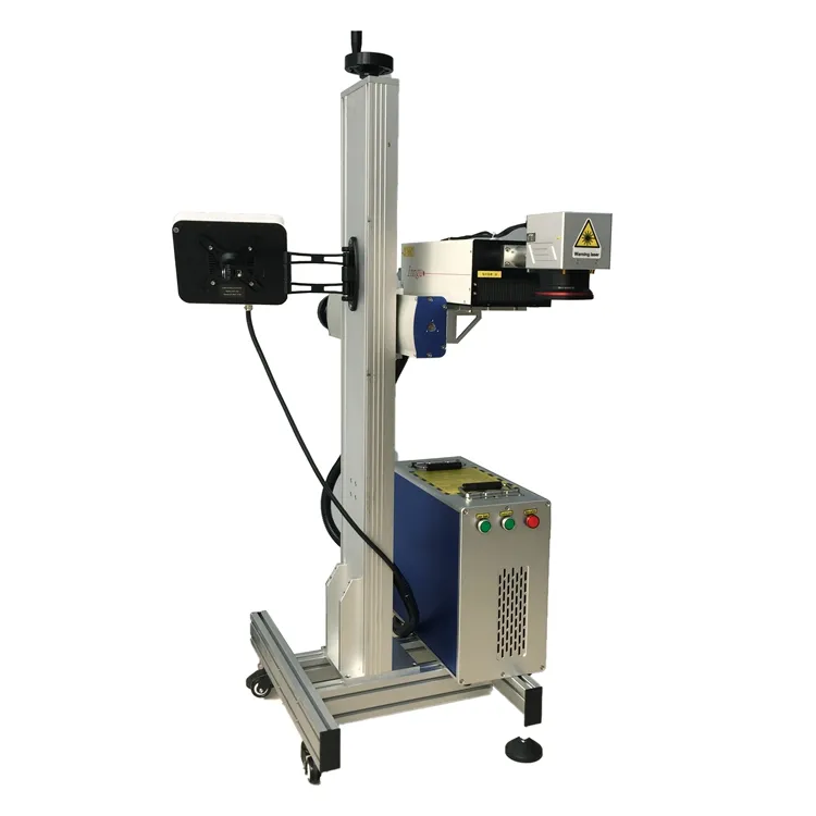 3W 5W Flying UV Fiber Laser Marking Machine For Steel Wood Leather