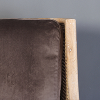 Fauteuil de salon en bois de luxe français avec cadre en bois de chêne massif Design moderne pour l'extérieur et la villa