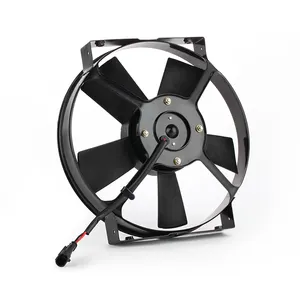 Ventilador de flujo axial de hoja recta universal para coche de 10 pulgadas y 5, ventilador de refrigeración de radiador eléctrico para coche de 24V