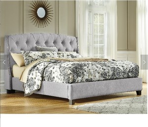 Meubles de lit de haute qualité roi reine taille lit en tissu avec tête capitonnée - Product Image 2