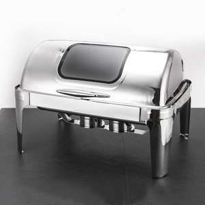 Chafing món ăn tự chọn thiết lập, máy chủ tự chọn và hâm nóng với mềm-đóng cửa có thể nhìn thấy nắp, phục vụ thức ăn hâm nóng cho các bên tự chọn - Product Image 2