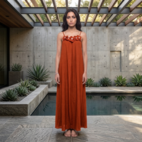 Jupe longue décontractée unie à bretelles fleuries, nouveau style africain, collection été 2026, pour femme, transfrontalière Europe-Amérique