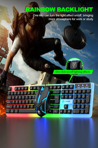 Clavier et <span class=keywords><strong>souris</strong></span> de jeu NG GTX350, combo pour ordinateur portable, kit <span class=keywords><strong>gamer</strong></span> rétroéclairé, clavier filaire USB LED - Product Image 5