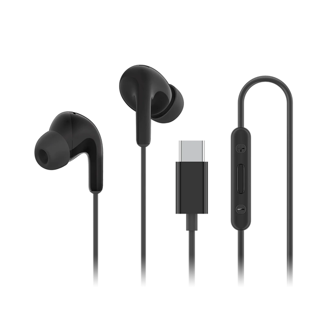 XIA0MI Type-C Earphones 12.4mm Driver IP54 Water Resistant Three-button Wired Earphone Control Earbuds