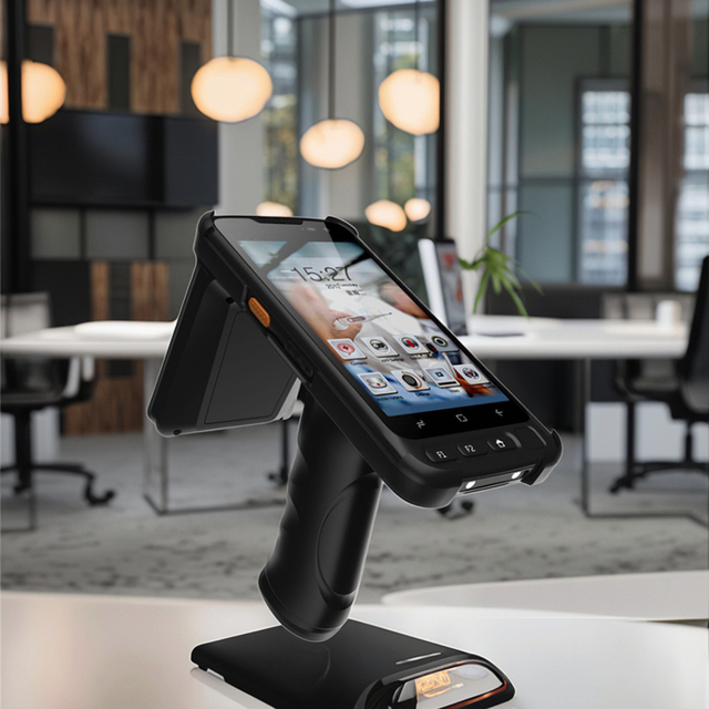 Android 15 GMS Handheld PDA Mobile Computer Barcode Scanner RFID 13.56MHz NFC Logistics Inventory Management System in Stock
