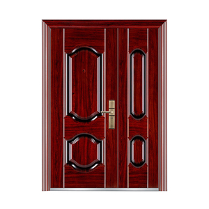TECHTOP-Puerta de acero con hojas personalizadas, puerta de seguridad antirrobo, doble puerta frontal <span class=keywords><strong>desigual</strong></span>, lujosamente exquisita - Product Image 3