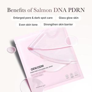 Корейский уход за кожей, лосось PDRN DNA Pink Bio коллагеновая гелевая маска для кожи, увлажняющая питательная укрепляющая маска для лица - Product Image 3