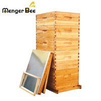 Neues Imker-Set: 5-lagiger Langstroth-Bienenstock aus Fichtenholz, wachsbeschichtet, 10 Rähmchen, Schwalbenschwanzverbindung, 1 Jahr Garantie für Bienenzucht