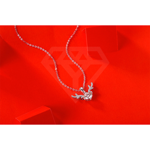 <span class=keywords><strong>Collana</strong></span> pendente in <span class=keywords><strong>argento</strong></span> Sterling popolare <span class=keywords><strong>con</strong></span> <span class=keywords><strong>corno</strong></span> di cervo Moissanite gioielli da sposa - Product Image 5
