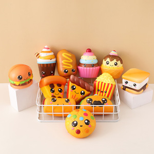 Realistic Pizza Bread Shaped Squishy Toy Soft PU Slow <b>Rebound</b> Squeeze Ornament, Food Style Decompression Toys Wholesale - Product Image 5