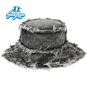 Chapeau <span class=keywords><strong>en</strong></span> <span class=keywords><strong>jean</strong></span> pour <span class=keywords><strong>femme</strong></span> Jeans <span class=keywords><strong>en</strong></span> coton lavé Chapeau de pêcheur <span class=keywords><strong>Bob</strong></span> Chapeau seau <span class=keywords><strong>en</strong></span> détresse Hip Hop Gorros - Product Image 5