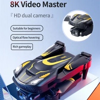 Drone S28 avec caméra 8K et zoom 50x, quadricoptère RC à double objectif avec maintien d'altitude par flux optique