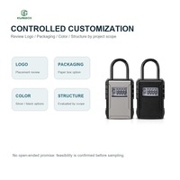 Boîte à clés portable étanche pour extérieur avec serrure à combinaison à 4 chiffres, coffre-fort à clés pour agents immobiliers et locations de vacances