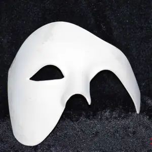 White & Black Plastic Party Masquerade Mask for Halloween events & all carnival Parties