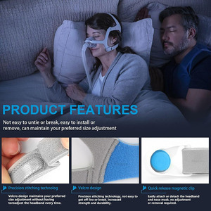 Máscara CPAP de Cara Completa con Arnés Compatible con la Máscara <span class=keywords><strong>F20</strong></span>, Suministros para Máscaras CPAP para Arnés de Máscara N20/<span class=keywords><strong>F20</strong></span>, con Clip Magnético - Product Image 6