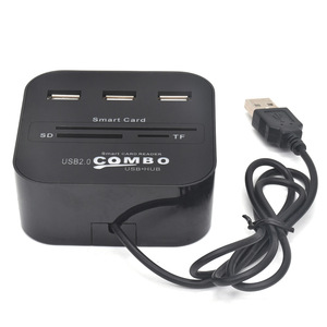 Lector de Tarjetas Inteligentes USB 2.0 con Hub de 3 Puertos y Ranura para Tarjetas de Memoria SD y TF para ATMID SIM - Product Image 5