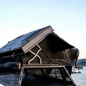 Tienda de Campaña Moderna para 2-4 Personas, Tienda de Campaña de Aluminio para Techo de Coche, 4 Estaciones, Tienda de Campaña de Lona con Cubierta Rígida de ABS, Tienda de Campaña para Techo de Coche con Escalera - Product Image 1