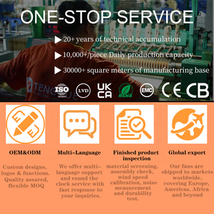 พัดลมติดผนังโลหะสีดำ ขายตรงจากโรงงาน พัดลมหมุนเวียนอากาศติดผนัง ขนาด 16 นิ้ว - Product Image 3