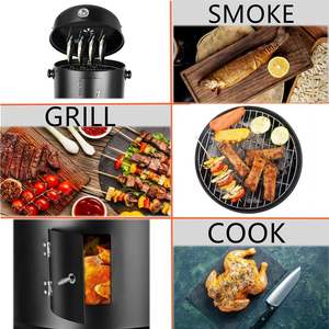 Lfgb अनुमोदन के साथ बहु-फलन ऊर्ध्वाधर चारकोल स्मोकर ग्रिल - Product Image 5