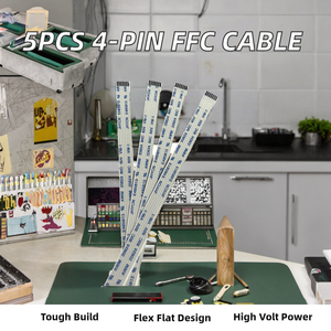 <span class=keywords><strong>5</strong></span> יחידות כבל שטוח גמיש 4 פינים (FFC) סרט 1mm Pitch 300mm AWM 20624 80C 60V VW-1 יישומים אלקטרוניים 1mm רתמת חיווט - Product Image 2