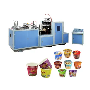 Mesin pembentuk piring baki kertas otomatis, mesin cetak mangkuk kue kertas untuk memproses kertas wadah makanan cepat