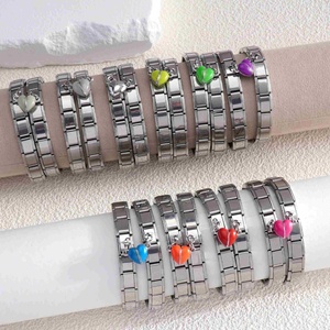 Italian Module Magnetic Pendant <b>Bracelet</b> Set New Cross-Border Stainless Steel Removable Assembly Fashionable Couple Charm - Product Image 1