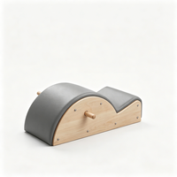 Correcteur de posture lombaire en cuir microfibre, portable, avec cadre en bois de caoutchouc importé, mousse haute densité, acier piano, pour studio de Pilates
