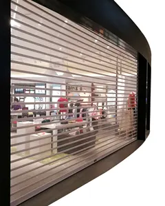 Commerciale Porta Avvolgibile Trasparente Shopfront di Plastica di rotolamento cancello Automatico Trasparente Lastra di policarbonato rotola in su Porte - Product Image 6