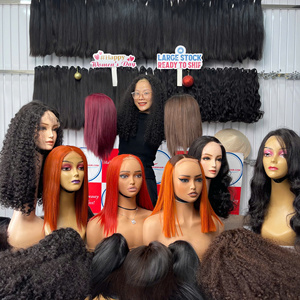 Extensions de cheveux humains vierges Remy vietnamiens 100% neufs, vague naturelle, lisses, couleur orange brûlé, haute qualité, fabrication mécanique - Product Image 4