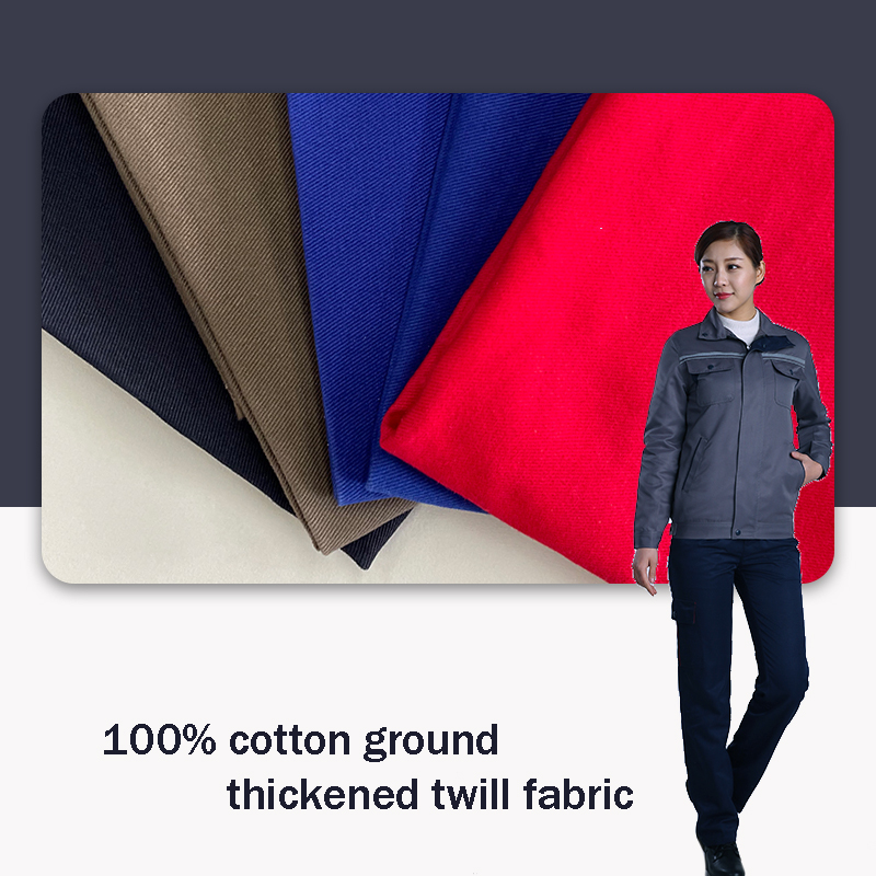 Acid and Alkali Resistant 100% Cotton Woven Twill Voile Fabric Brushed Plain for Safety Workwear Soft Warm Industrial Uniform