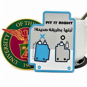 Factory Custom 3D Logo Non-Slip PVC <strong>Table</strong> <strong>Coasters</strong> Soft Rubber Silicone Promotional Cup Mat Personalized Drink <strong>Coaster</strong> - Product Image 1