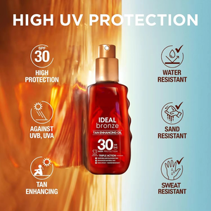 Spray Huile Protectrice Bronzante SPF 30 pour le Corps, Résistant à l'Eau, Marque Privée - Product Image 6